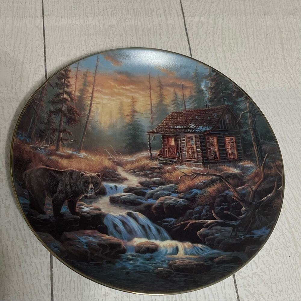 1997 Bradford Exchange Dusk's Serenity Plate Judy Gibson w/ COA